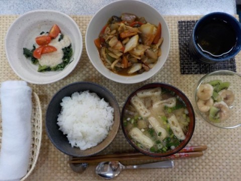 本日のランチ「ホイコーロー」です♡