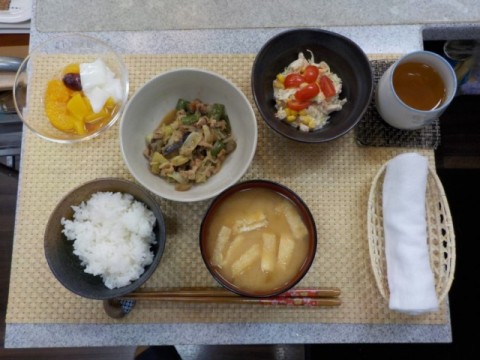 ナスの肉味噌炒め！！