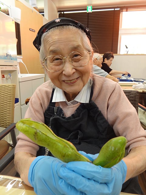 スープの主役の空豆と！！