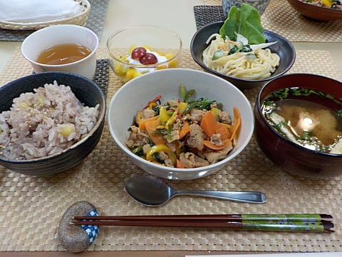 さつま芋を入れてお赤飯を作りました！