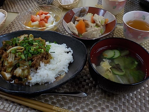 回鍋肉丼です！