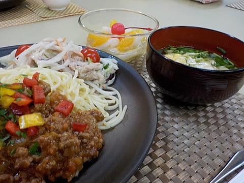 だんち特製、ミートソーススパゲッティです！