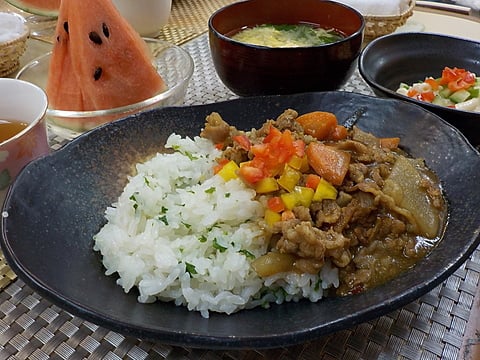 牛肉たっぷりカレー！