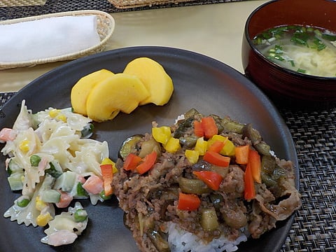 マーボーナス丼♪