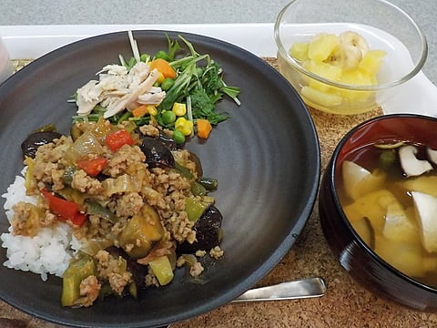 麻婆茄子丼！