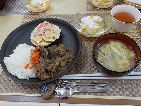 だんち特製、マーボーナス丼です！