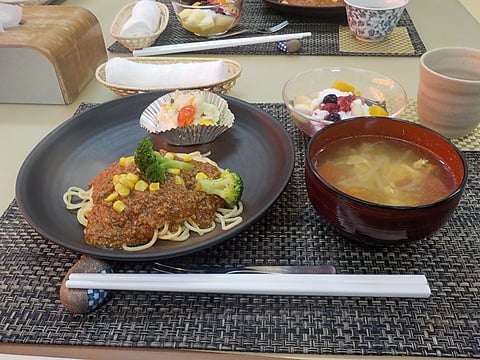 だんち特製、ミートソーススパゲッティです！