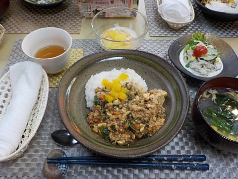 だんち特製、マーボー豆腐丼です！