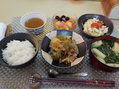 だんち特製、豚肉の黒酢炒めです！