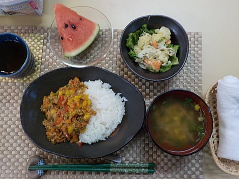 だんち特製、キーマカレーです！