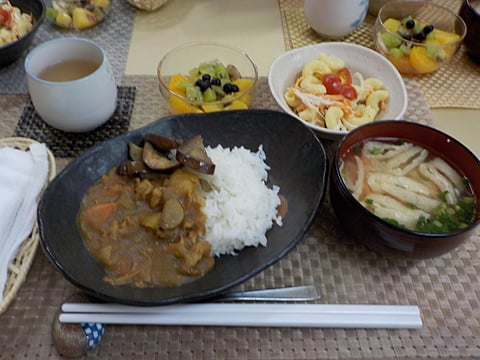 だんち特製、茄子カレーです！