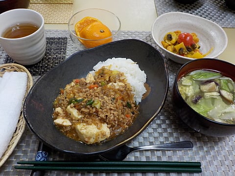 だんち特製「麻婆豆腐丼」です！