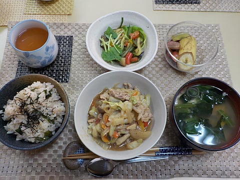 だんち特製「豚肉と野菜のオイスターソース炒め！