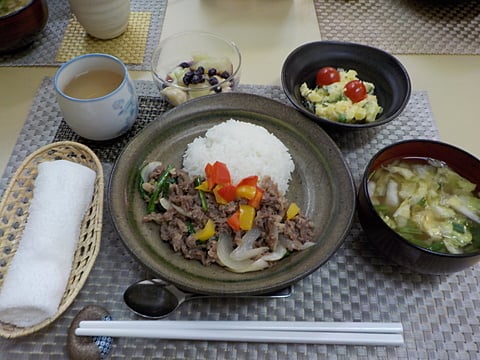 だんち特製、彩り牛丼です！