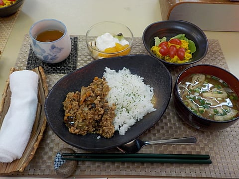 だんち特製、マーボーナス丼です！