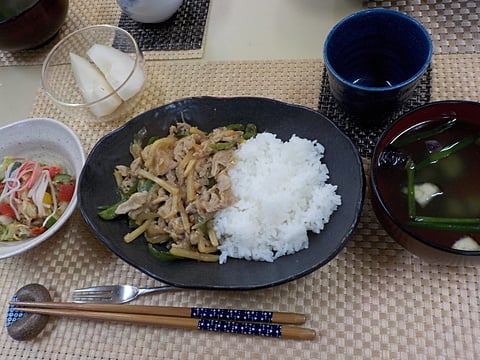 だんち特製、青椒肉絲丼です！