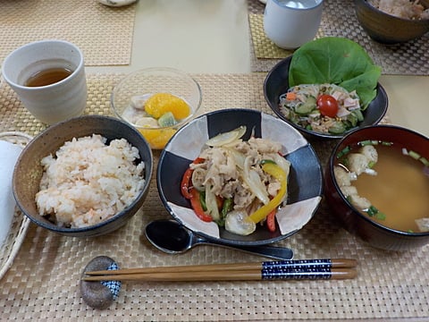 だんち特製、豚肉とピーマンの炒めです！