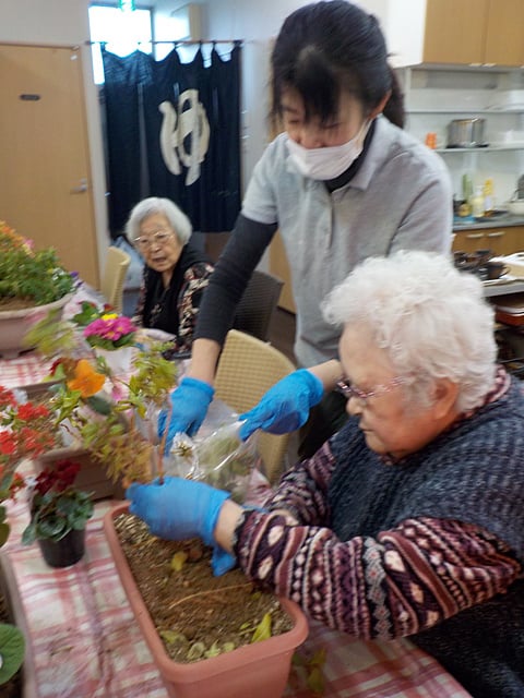 ✿みなさんで植え替えしました！