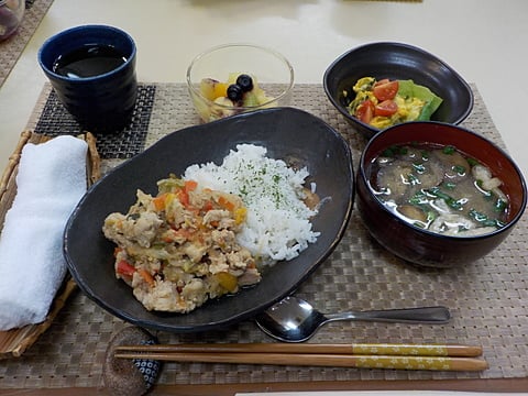 豚の生姜焼き丼の出来上がり！