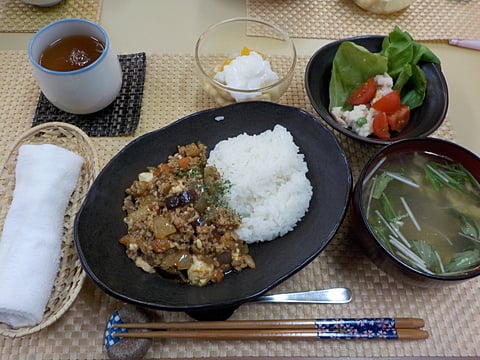 だんち特製だんち「麻婆茄子丼」でした！